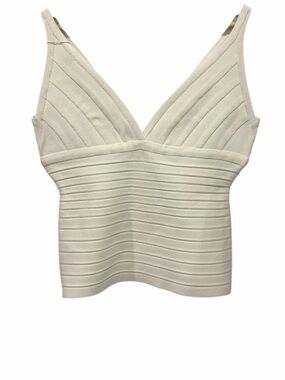 Herve Leger Cream Bandage V-Neck Camisole